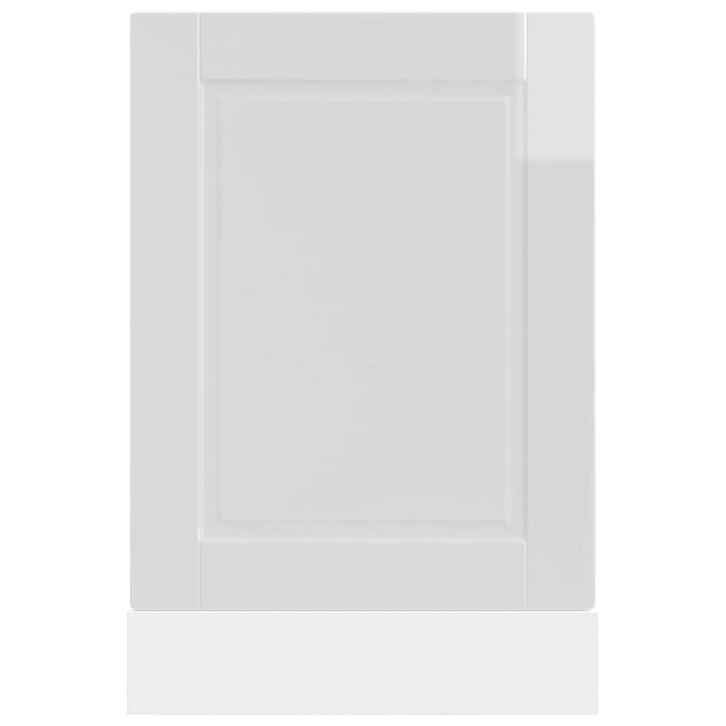 Dishwasher Panel Porto High Gloss White 45x1,5x67 cm Engineered Wood